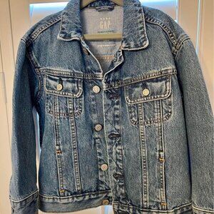 NWOT Baby Gap Denim Jean Jacket Medium Wash Unisex Boys Girls 5 Years